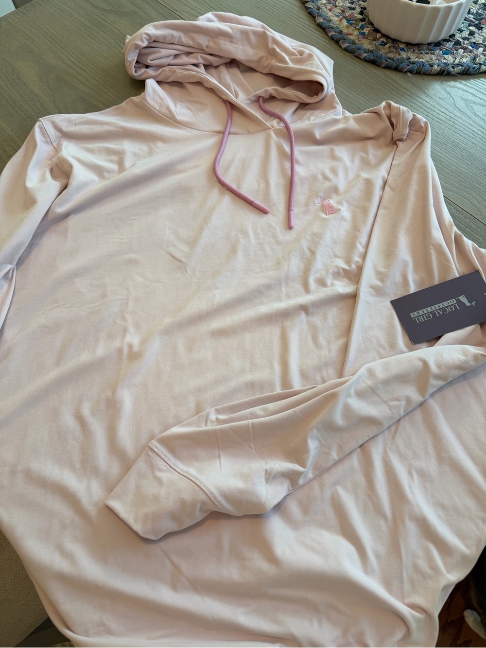 NWT Women’s Local Girl Outfitters Long Sleeve Shirt, Light Pink (size XL)